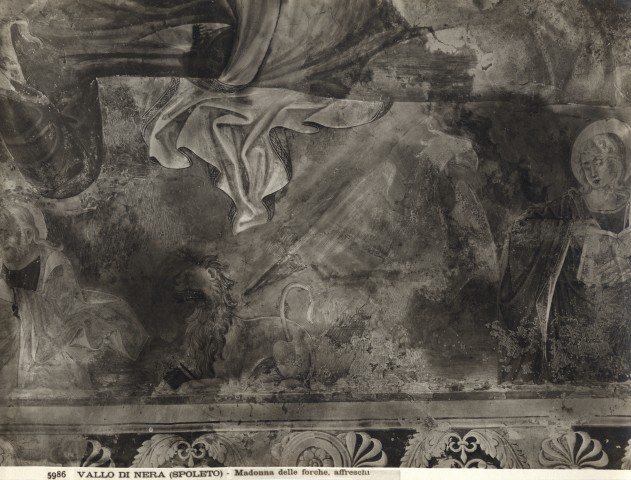 Anderson — Vallo di Nera (Spoleto) - Madonna delle forche, affreschi — particolare